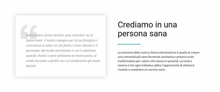 Sulla nostra clinica Costruttore di siti web HTML