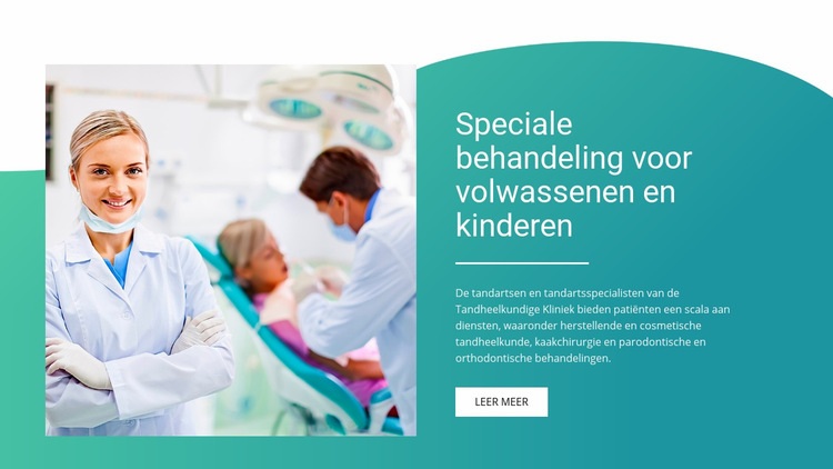 Speciale behandeling voor volwassenen en kinderen Bestemmingspagina