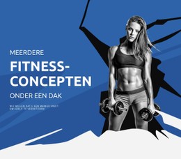 Meerdere Fitnessconcepten Sjabloon Over De Volledige Breedte