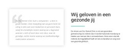 Over Onze Kliniek - Websjabloon