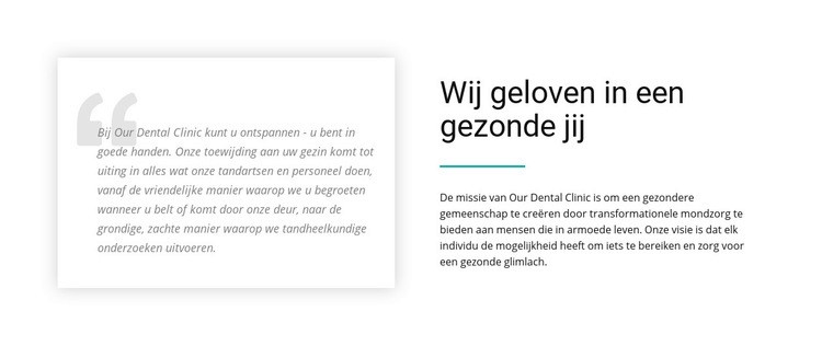 Over onze kliniek HTML-sjabloon