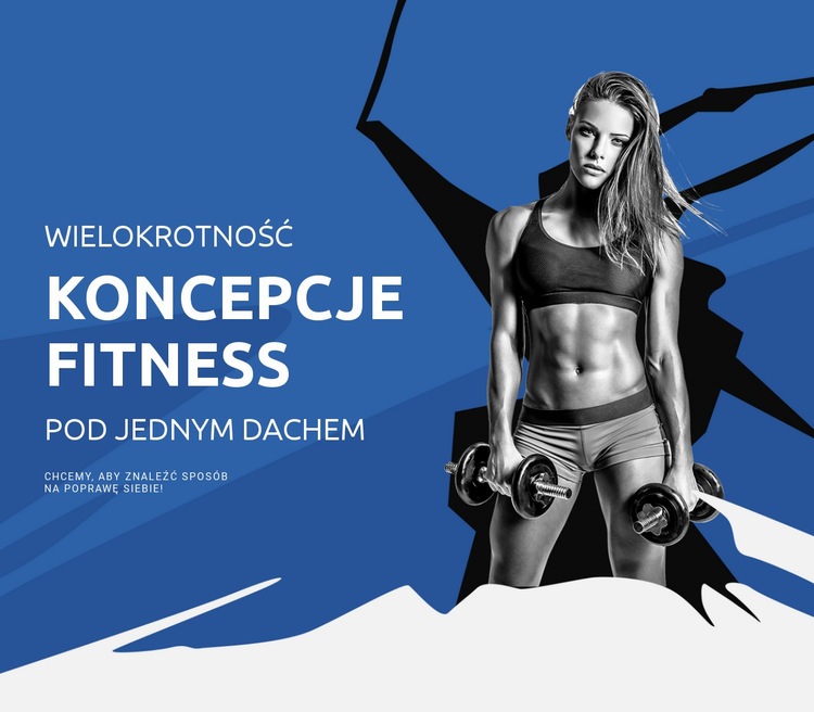 Wiele koncepcji fitness Makieta strony internetowej