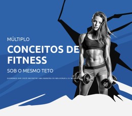 Vários Conceitos De Fitness Modelo De Largura Total