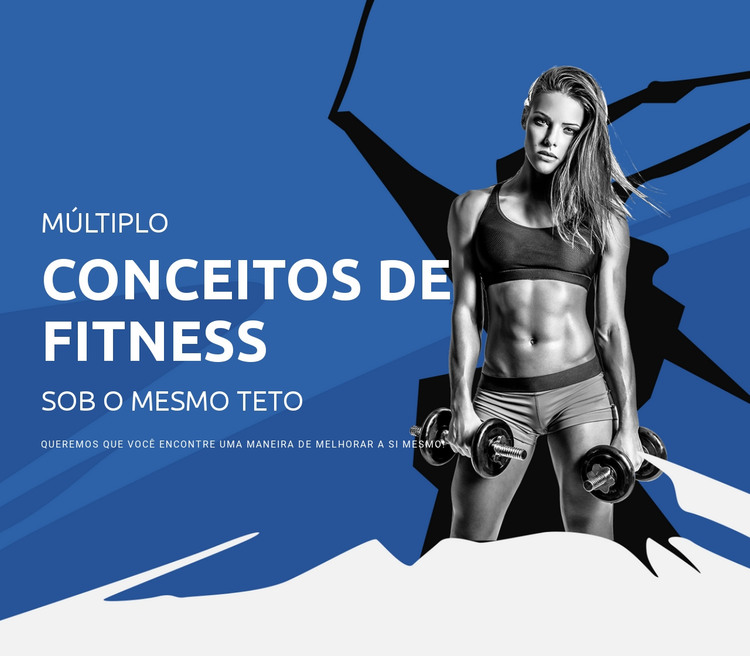 Vários conceitos de fitness Modelo HTML