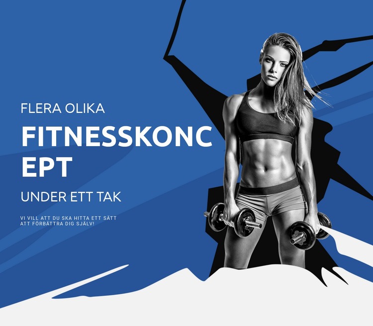 Flera fitnesskoncept HTML-mall
