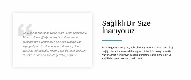 Kliniğimiz Hakkında Html Web Sitesi Oluşturucu