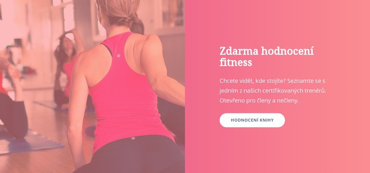 Zdarma hodnocení fitness Šablona webové stránky