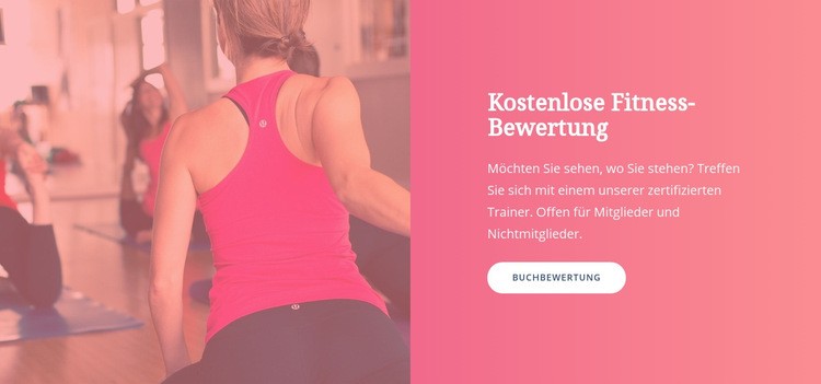 Kostenlose Fitness-Bewertung Eine Seitenvorlage