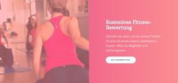 Kostenlose Fitness-Bewertung - Zielseitenvorlage