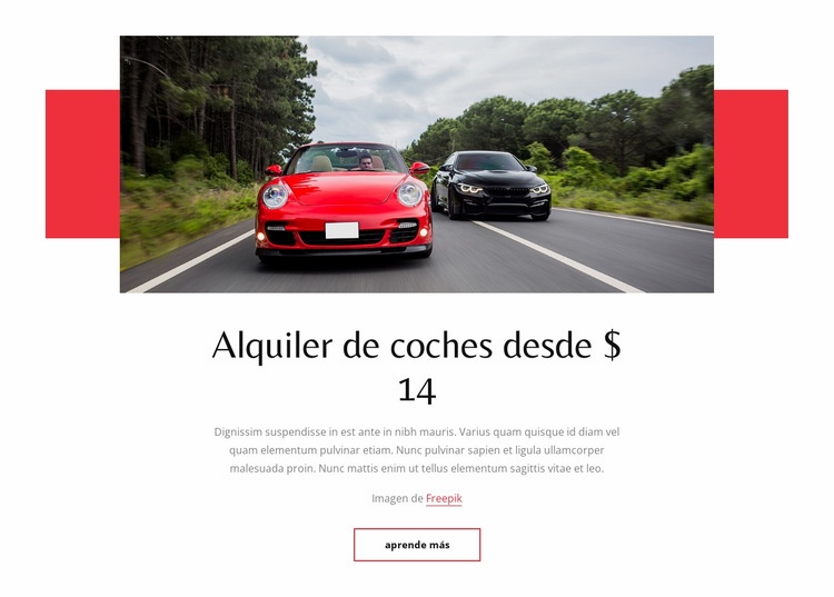 Renta de autos desde $ 14 Creador de sitios web HTML
