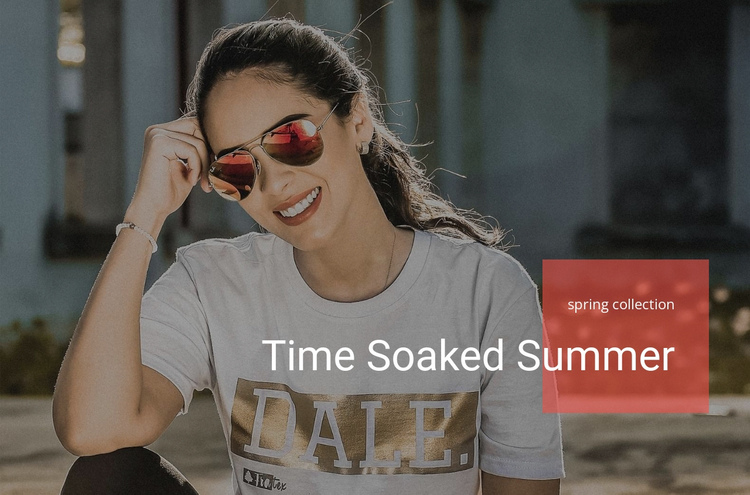 Time Soaked Summer One Page Template
