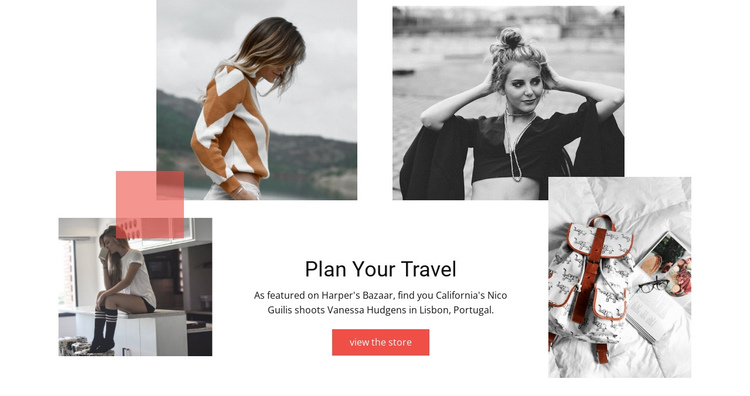 Plan Your Travel One Page Template