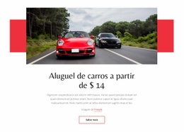 Aluguel De Carros A Partir De $ 14 - Design De Site Responsivo