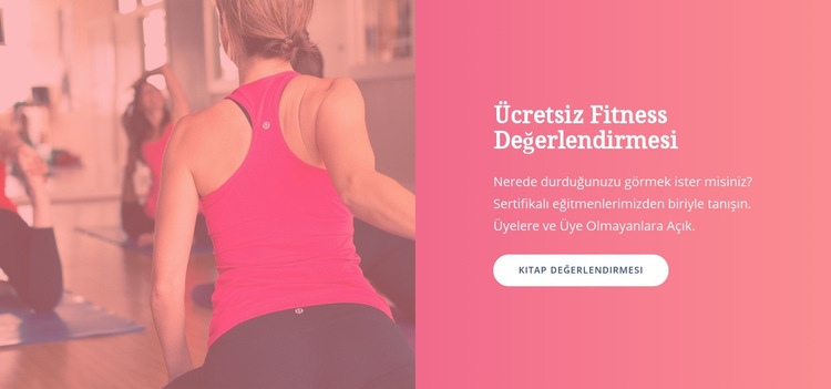 Ücretsiz Fitness Değerlendirmesi Bir Sayfa Şablonu
