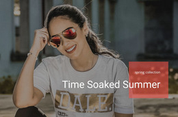 Time Soaked Summer - Web Mockup