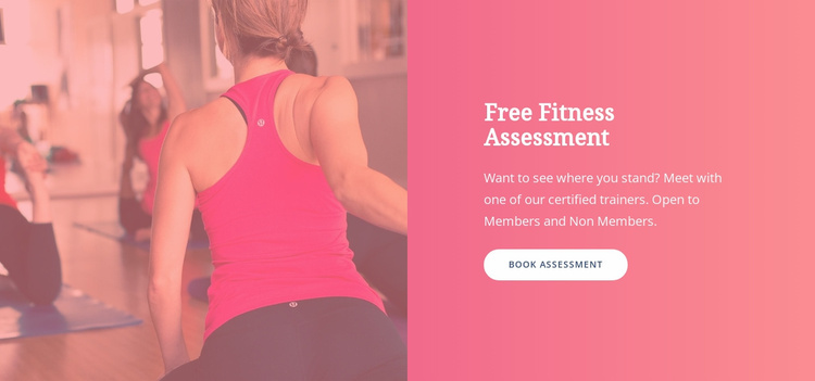 Free Fitness Assessment eCommerce Template