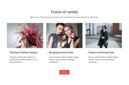 Free CSS Layout For Fusion Of Variety