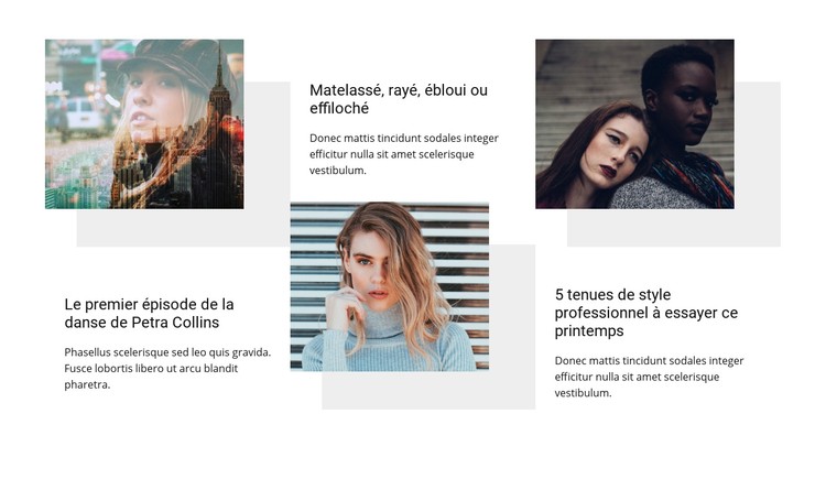 Cours de styliste de mode Modèle CSS