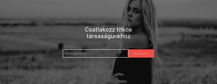 Csatlakozz titkos társaságunkhoz HTML Sablon