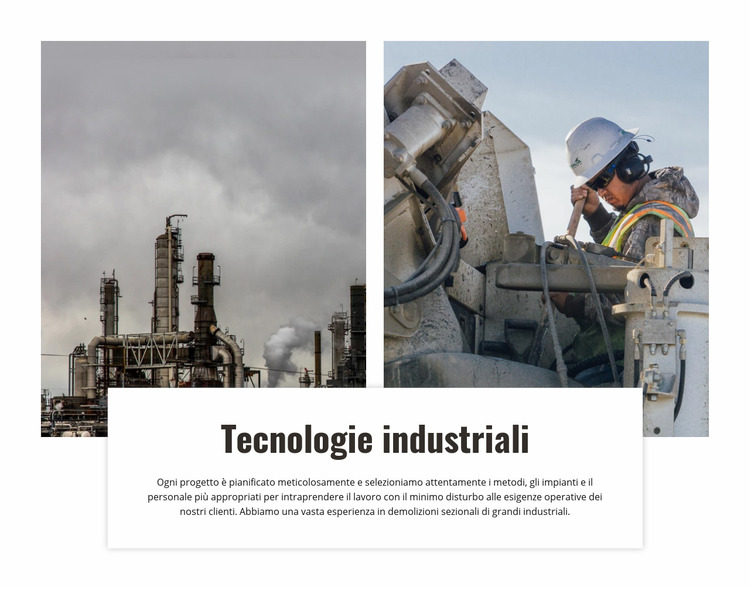 Tecnologie industriali Modello Joomla