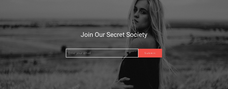 Join Our Secret Society One Page Template