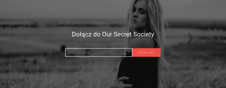 Dołącz do Our Secret Society Szablon HTML