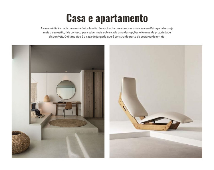 Casa e apartamento design Modelo HTML