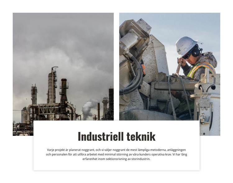 Industriell teknik Hemsidedesign