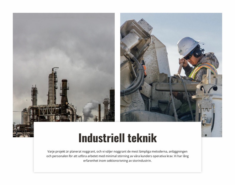 Industriell teknik HTML-mall