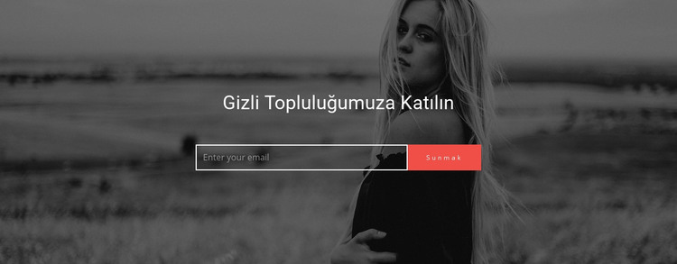 Gizli Topluluğumuza Katılın HTML Şablonu