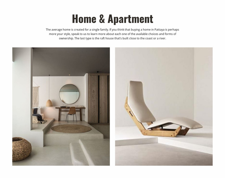 Home and apartment Website Design