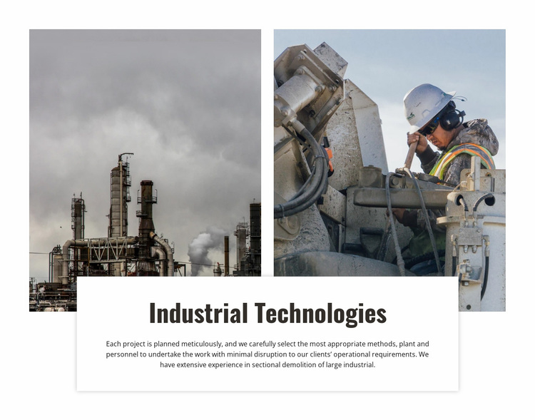 Industrial technologies Website Design