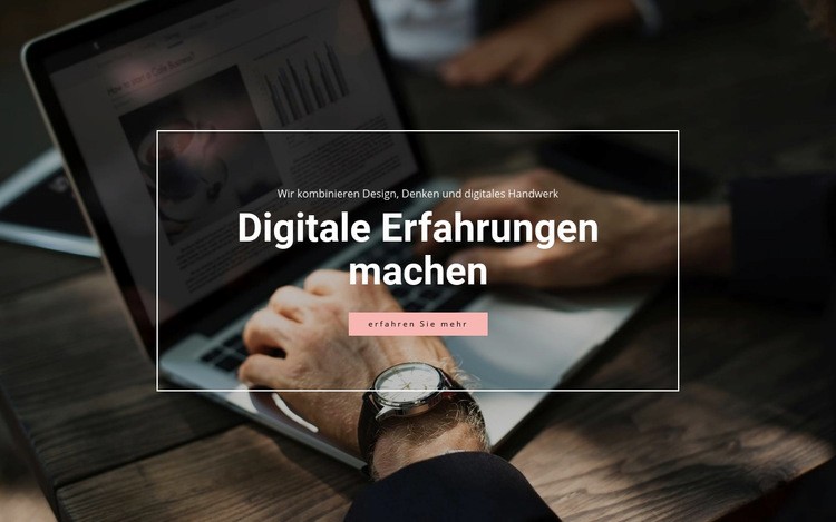 Digitale Erlebnisse schaffen HTML Website Builder