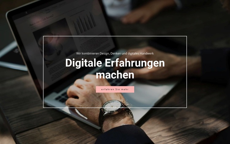 Digitale Erlebnisse schaffen Vorlage