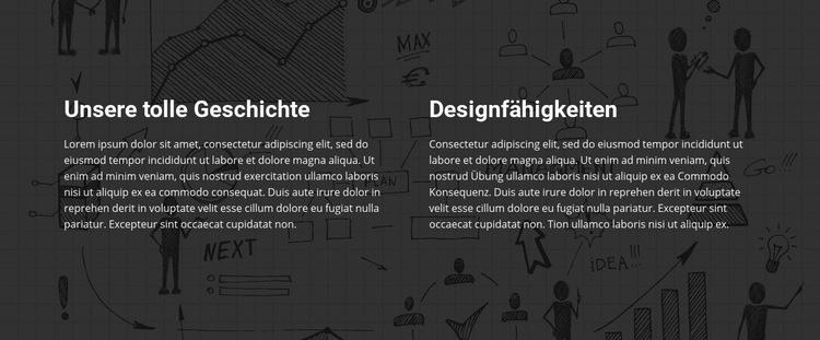Tolles Story-Design Website-Modell