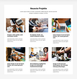 Sammlung Neuesten Projekte – Fertiges Website-Design