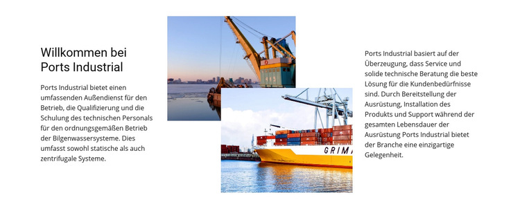 Board Ports Industrial Website-Vorlage