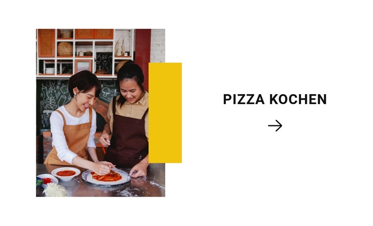 Pizza kochen Landing Page