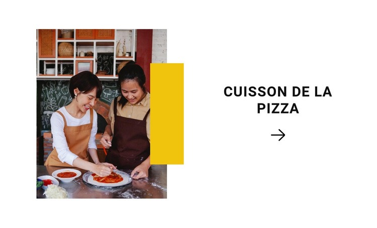 Cuisson de la pizza Maquette de site Web