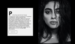 Text And Photo Of The Girl - Simple Homepage Design