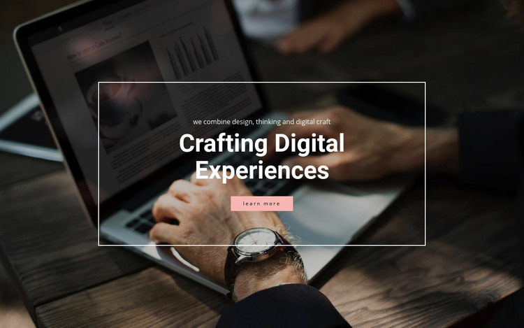 Crafting digital experiences Homepage Design