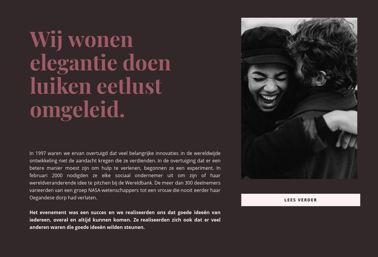 Het verhaal van de weg naar succes Website mockup