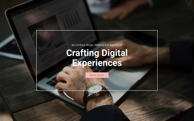 Crafting digital experiences One Page Template
