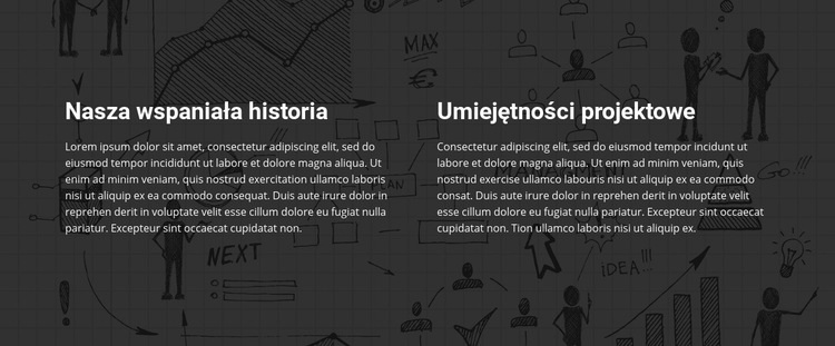 Świetny projekt historii Projekt strony internetowej