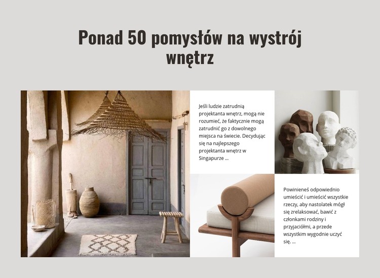 Pomysły na wystrój wnętrz Szablon CSS