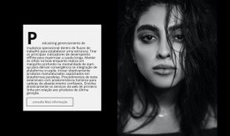 Texto E Foto Da Menina - Modelo HTML5 Moderno