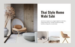 Interiörer I Wabi Sabi -Stil - Personliga Webbplatsmallar