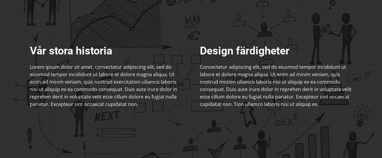 Stor berättelse design Webbplats mall