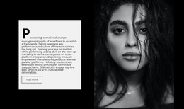 Text And Photo Of The Girl - Personal Website Template