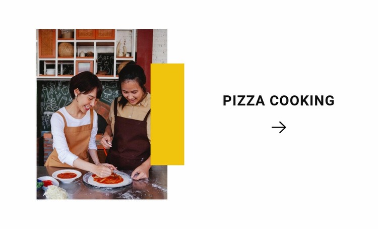 Cooking pizza Web Page Design